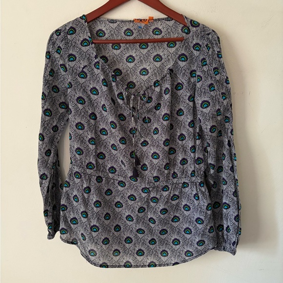 Tory Burch Tops - Tory Burch Evelina Peacock Feather Tunic